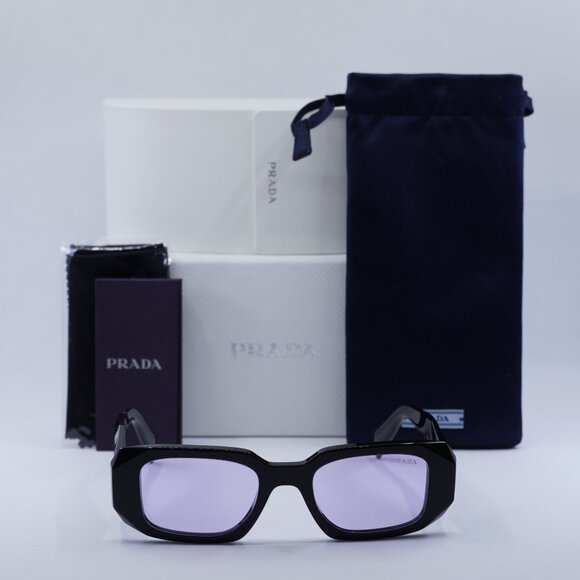 Final Price! Prada PR17WS 16K40J Black Violet Sunglasses - Picture 2 of 9